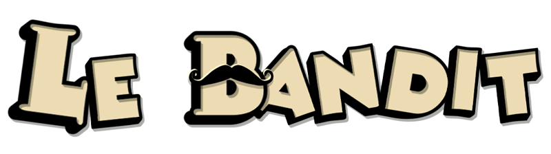 Official Hacksaw Gaming logo artwork for original Le Bandit. Product material, not a captured round.
